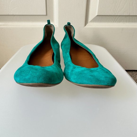 J. Crew Suede Ballet Flats in Green Size 8 - Picture 7 of 12